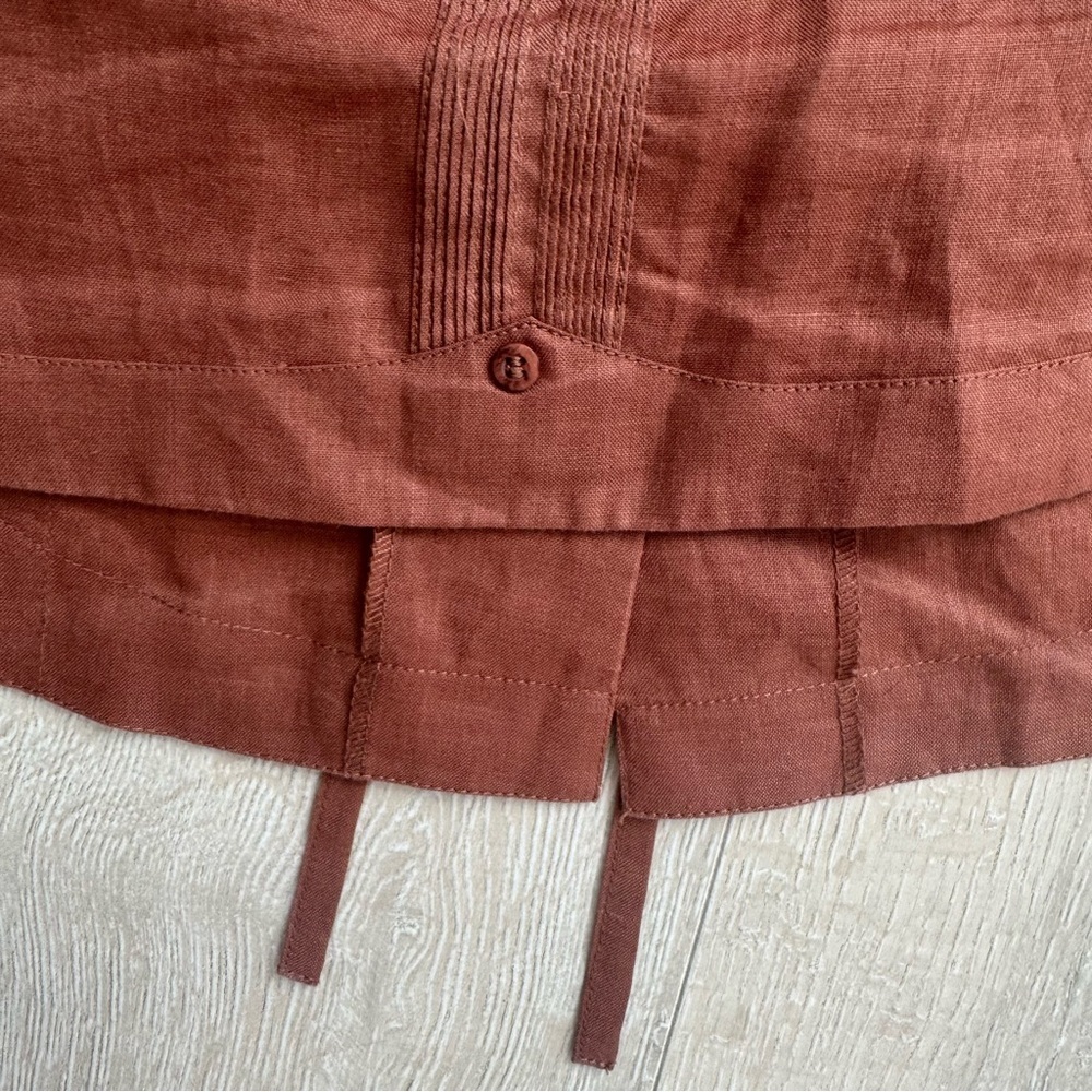 Rust Off-Shoulder Blouse - Picture 7 of 8
